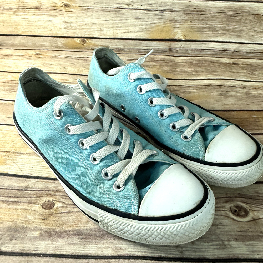 Converse Chuck Taylor All Star Womens Light Teal Blue Low Top Sneakers M5/W7
